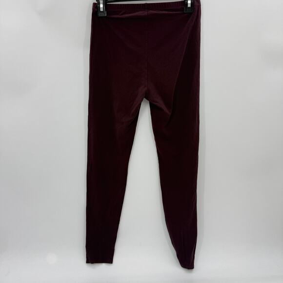 EILEEN FISHER Woman CottonJersey Knit Easy Legging Size XS Wine Cropped Pant - Picture 3 of 8